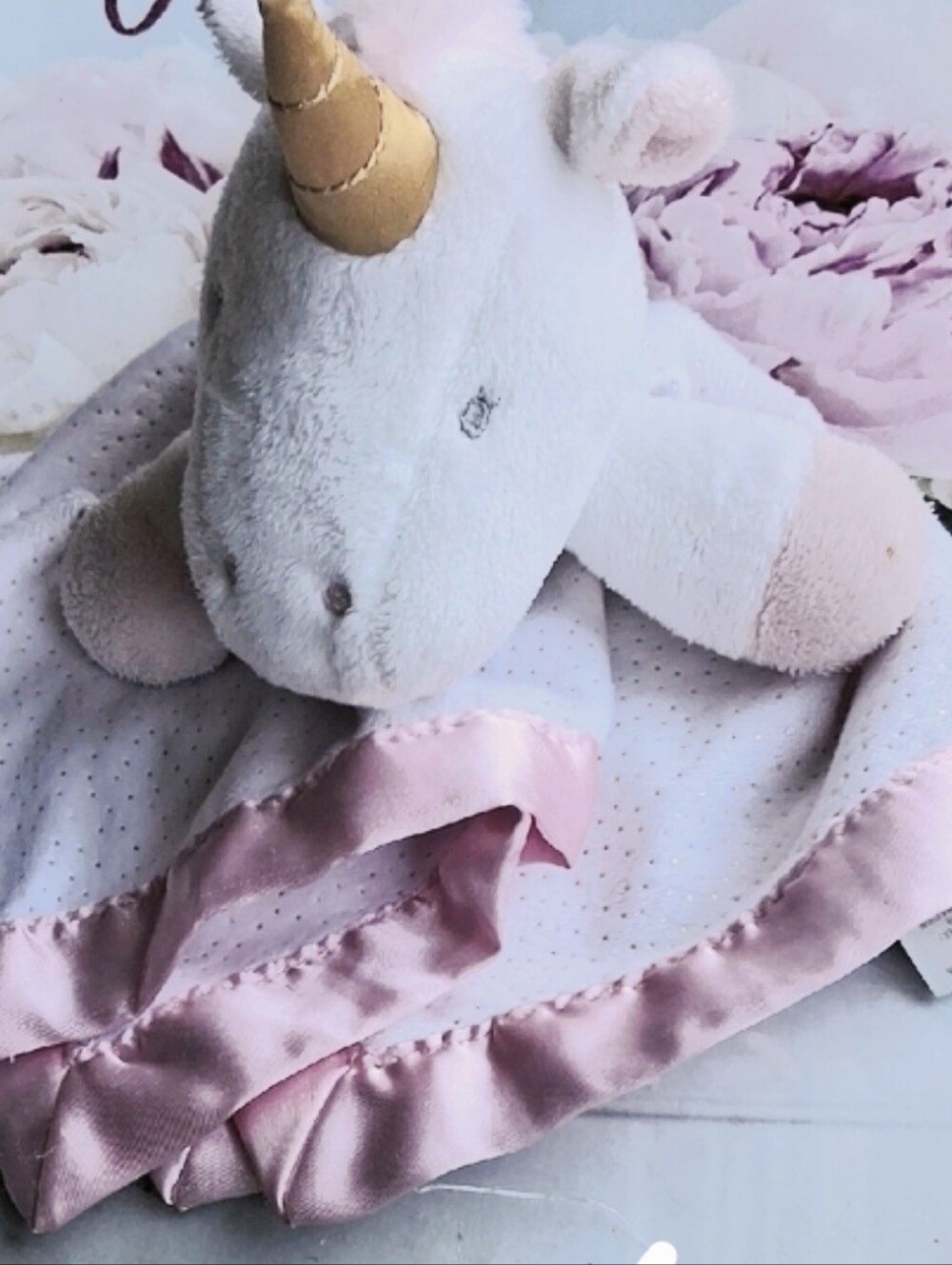 Plush Pink Unicorn Security Blanket - Soft Lovey for Kids